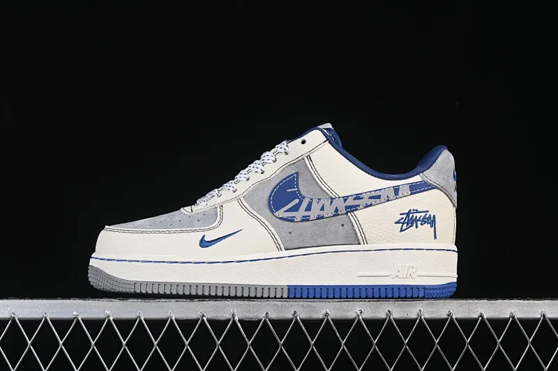 All categories Nk Air Force 1 Air Force series Nk Air Force 1 Low Air Force low-top Nike Air Force 1'07 Low Stussy co-branded double parquet blue hook Air Force 1 low-top casual sneakers XL1979-123